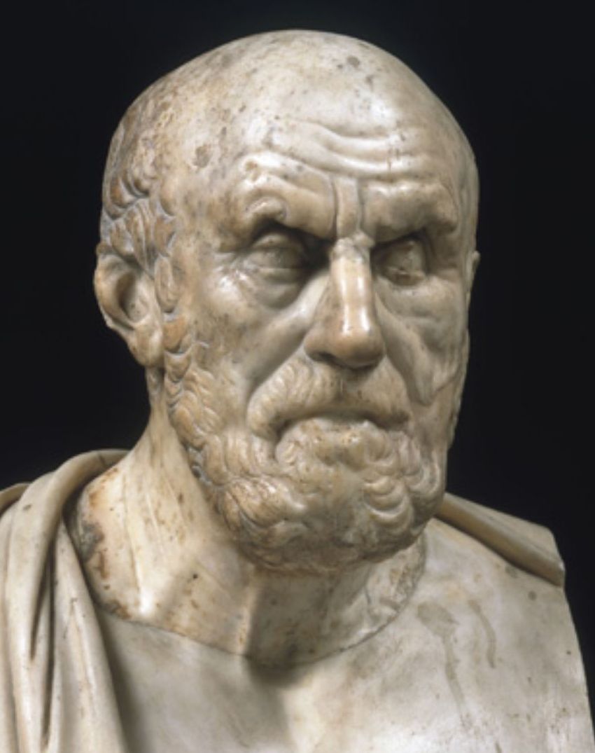 Buste d'Hippocrate au mus&eacute;e des Offices